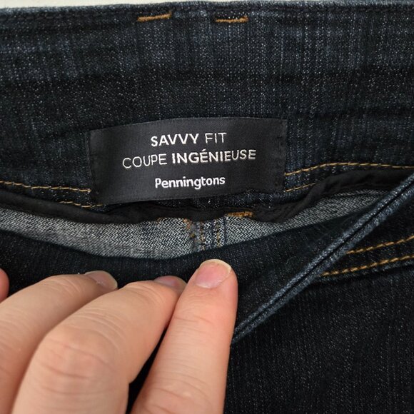 Penningtons Savvy Fit Blue Pull-On Jeans (28W) - Picture 6 of 8